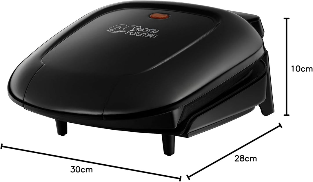 George Foreman 18840-56 Fitnessgrill Compact, 18 x 13 cm grosse Grillfläche, schwarz, 18 x 13 cm