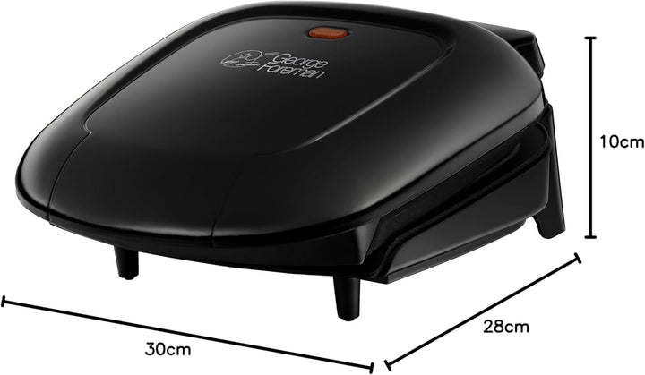 George Foreman 18840-56 Fitnessgrill Compact, 18 x 13 cm grosse Grillfläche, schwarz, 18 x 13 cm