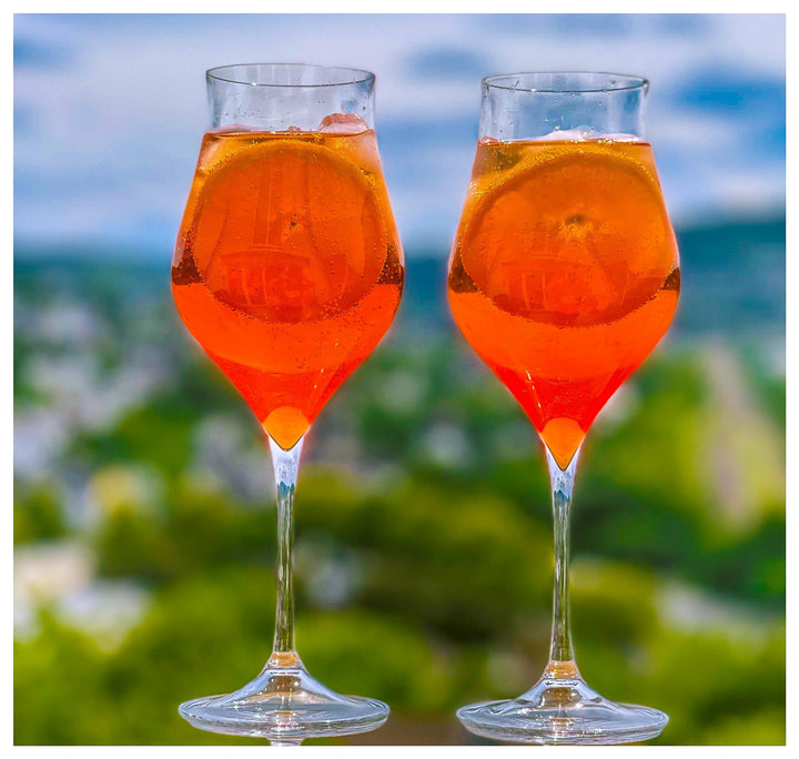 Topkapi elite Aperol Spritz Glas Giersberg XL– Aperol Spritz Gläser, Cocktail Glas, 585ml, Mundgebla