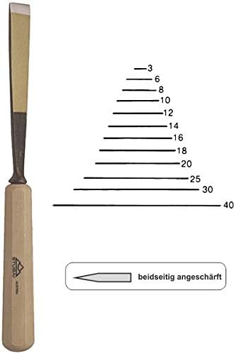 STUBAI Stemmeisen Stechbeitel Serie 52 - Form 1 | Gerades Balleisen 55 mm, mit Holzgriff, für glatte