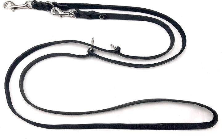 Hundeleine Fettleder kleine Hunde/grosse Hunde 2m / 2,40m / 2,80m / 3,50m / 5m Doppelleine verstellb