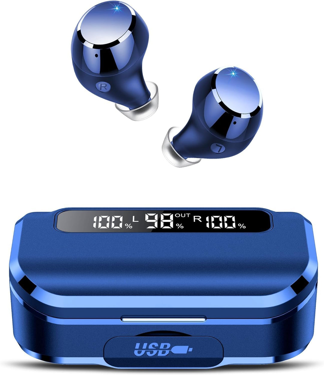 Bluetooth Kopfhörer,Kopfhörer Kabellos Bluetooth 5.3 In Ear Kopfhörer mit 4 ENC Noise Cancelling Mic