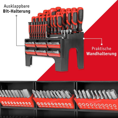 WALTER XXL Schraubendreher- und Bit Set 100-teilig, inkl. Präzisions- Winkelschraubendreher, Stecknü