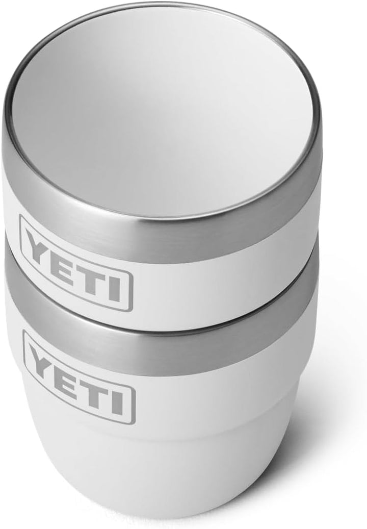 YETI Rambler Stapelbare Tasse Mit DuraSip Keramikbeschichtung, White, 2 Pack 4 oz (118 ml), White