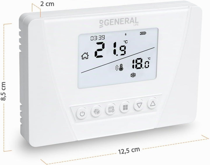 Programmierbares Funk-Thermostat Raumregler Set Mi-300S RF mit 2 Empfängern Funk-Thermostat Set mit