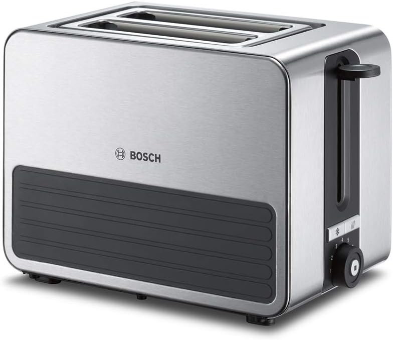 Bosch TAT7S25 Kompakt-Toaster, Auftau/Aufknusperfunktion, 1050 W, Edelstahl/schwarz & WMF Lono Sandw