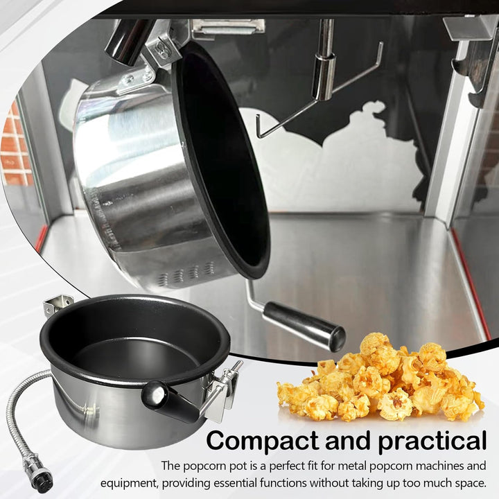 Heissluft Popcornmaschine Zubehör, Popcorntopf 2 Holes-15mm Elektrische Handgekurbelte Popcorn-Herst