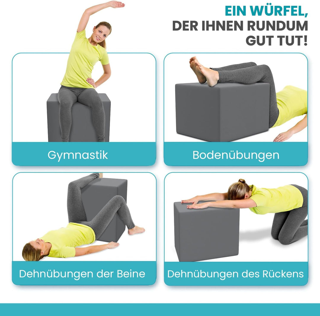 maxVitalis Orthopädischer Bandscheibenwürfel, Stufenlagerungswürfel zur orthopädischen Stufenlagerun