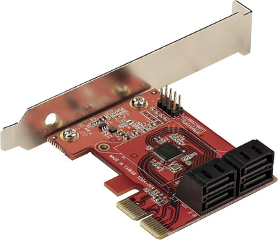 StarTech.com PCIe SATA Controller Karte - 4 Port SATA 3 Erweiterungskarte/Kontroller - 6Gbit/s - Ful