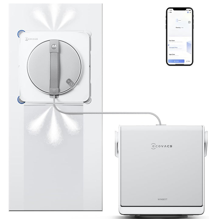 ECOVACS WINBOT W2S Omni Fensterreinigungsroboter, mit 6-in-1-Multifunktionsstation, TruEdge-zu-Rand-