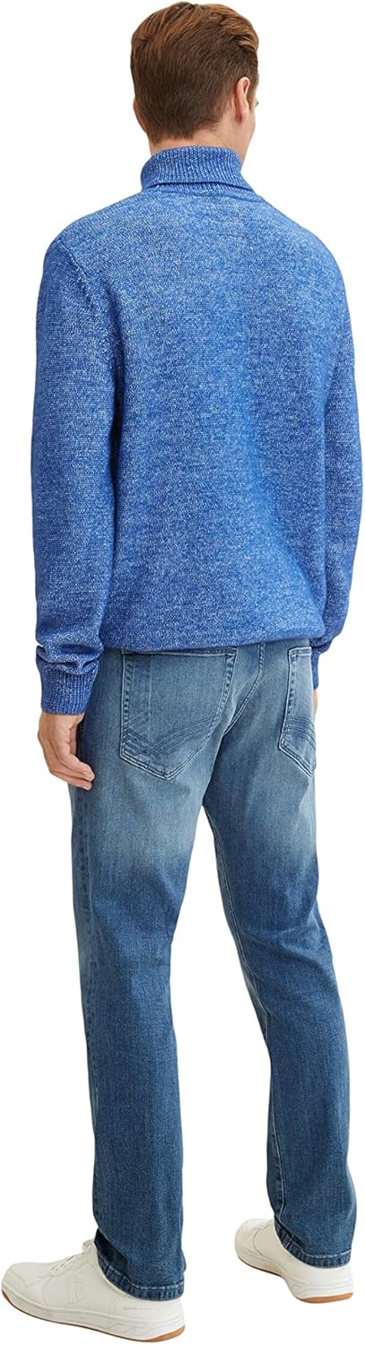 TOM TAILOR Herren Marvin Straight Jeans 33W / 36L 10119 - Used Mid Stone Blue Denim, 33W / 36L 10119