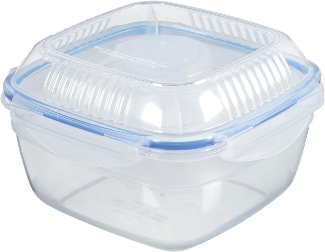 Lock & Lock Salat-to-go Brotdose aus Kunststoff – Salat Lunchbox mit Topping Einsatz und Dressing Be