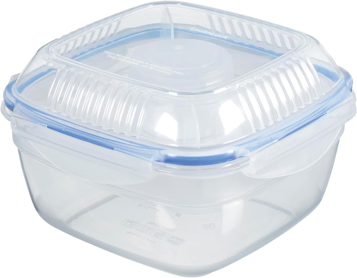 Lock & Lock Salat-to-go Brotdose aus Kunststoff – Salat Lunchbox mit Topping Einsatz und Dressing Be
