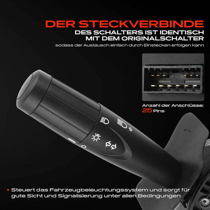 Kombischalter Lenkstockschalter für Doblo 223 Strada 178 1.2L 1.3L 1.6L 2001-Heute 735290071