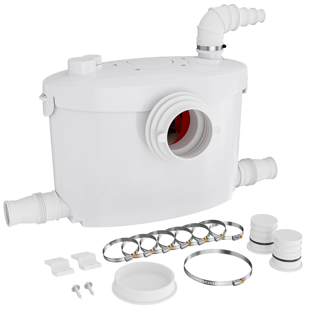 XPOtool 4/1 Kleinhebeanlage 400 W mit Häcksler, Hebeanlage bis 8,5 m Höhe, Abwasserhebeanlage mit 4