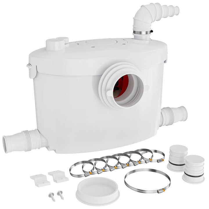 XPOtool 4/1 Kleinhebeanlage 400 W mit Häcksler, Hebeanlage bis 8,5 m Höhe, Abwasserhebeanlage mit 4