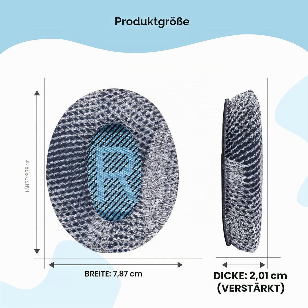 Cooling-Gel QuietComfort 35 / QC35 ii Ersatz-Ohrpolster für Bose Kopfhörer Cusion, Kompatibel mit Bo
