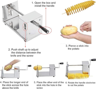 Spiralschneider Kartoffelschneider Kartoffel Twister, Spiralschneider Gemüse Kartoffelschneider, Man