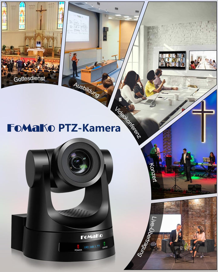 FoMaKo 20x HDMI PTZ Kamera Bundle/Kit (2X FMK20SDI PTZ Kamera & 1x KC608 Pro PTZ Controller) für Got