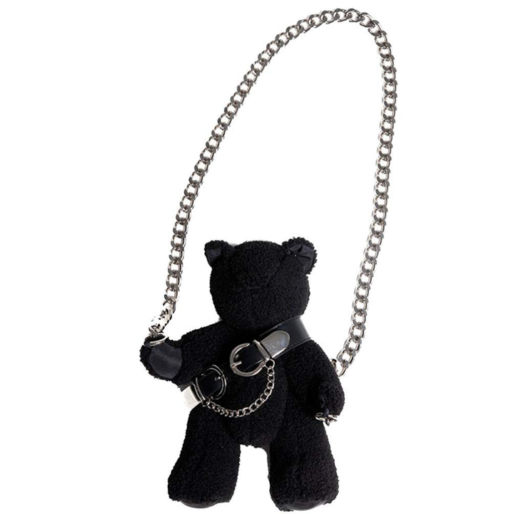 VALICLUD Umhängetasche mit Kettenriemen Stofftier Geldbörse Teddybär Geldbörse Gothic Geldbörsen Und