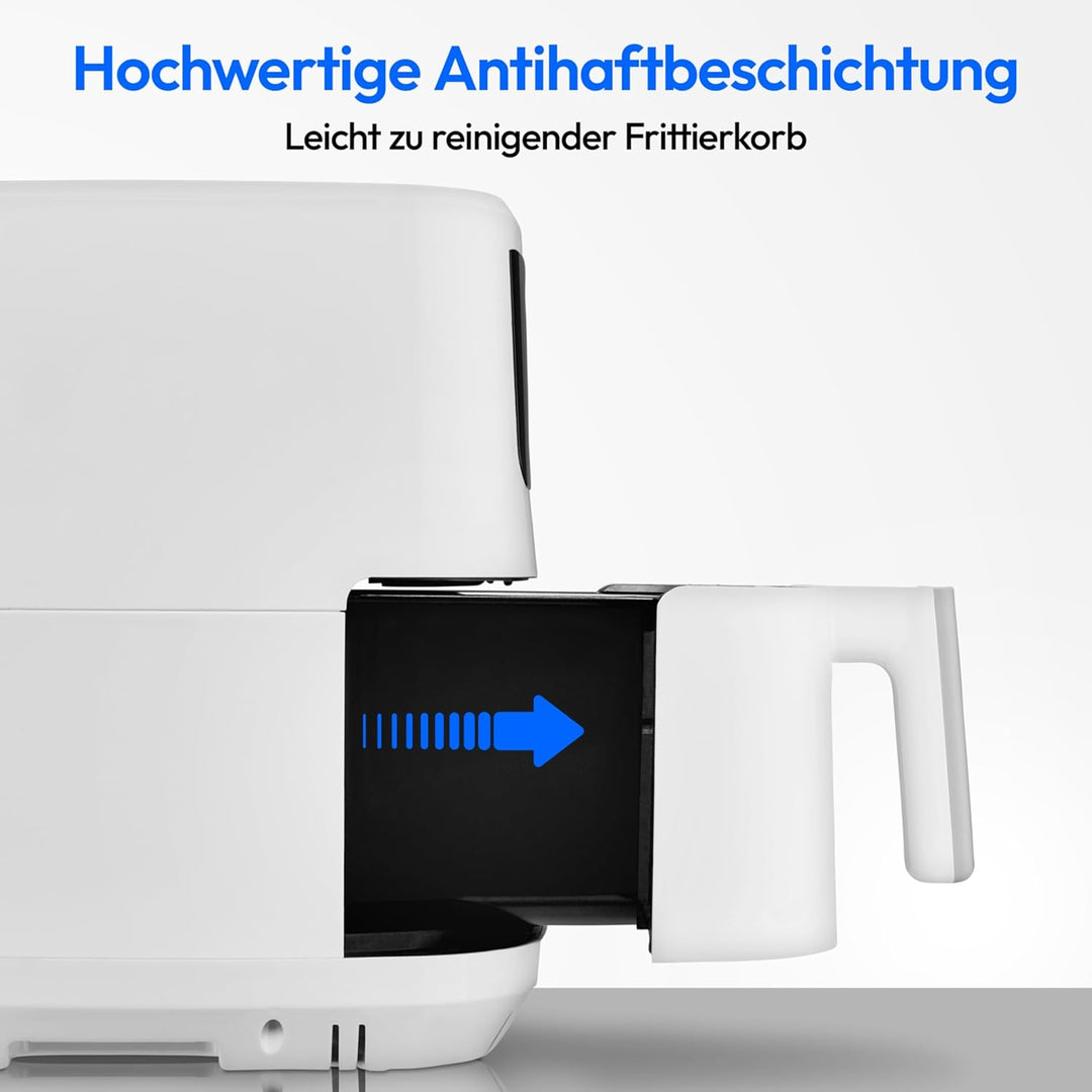 MEDION P10 XL Heissluftfritteuse (6,8 Liter XXL Frittierkorb, 2.150 Watt, zwei Heizelemente aus Edel