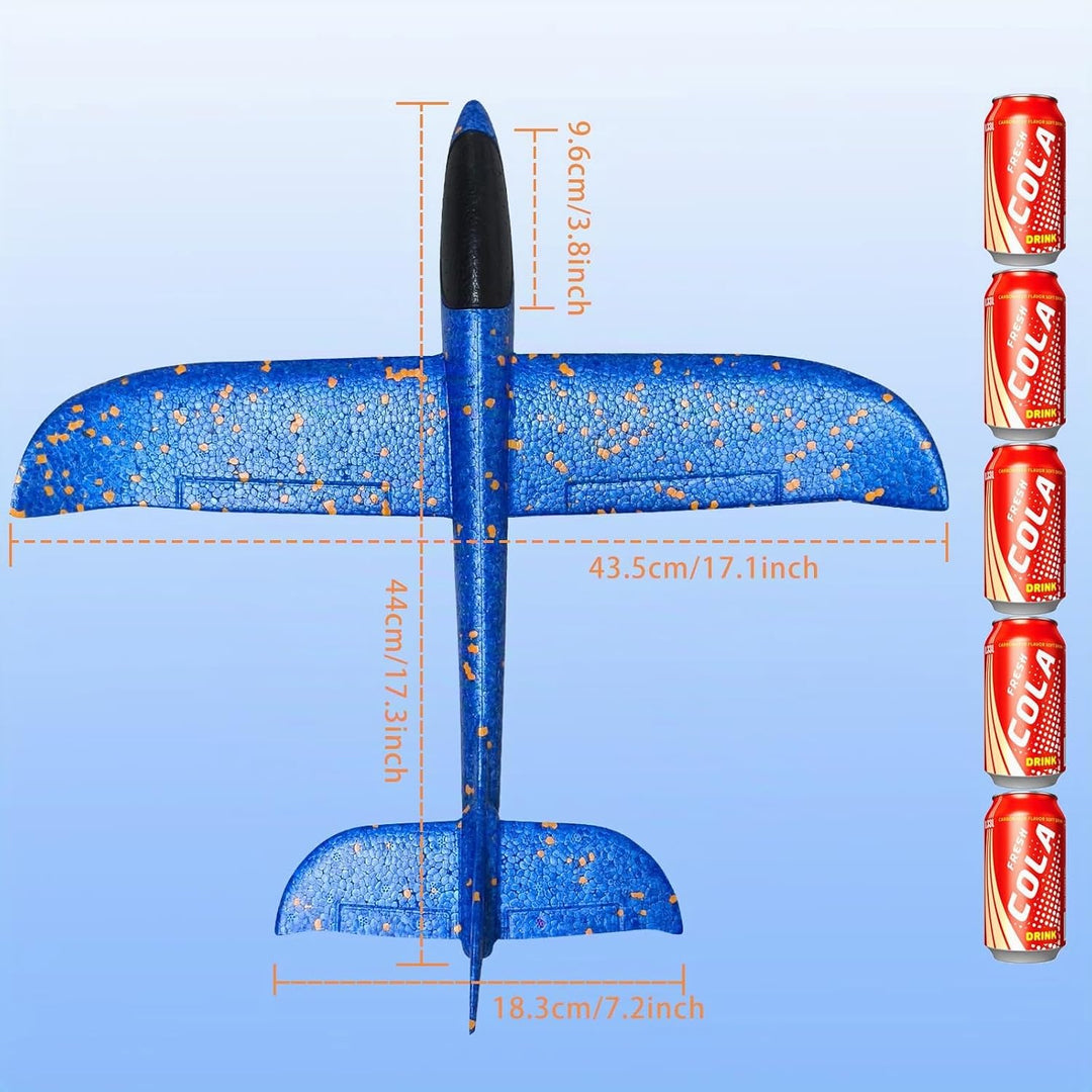 VCOSTORE Styroporflieger Wurfgleiter Kinder - 4 Stück Flugzeug Spielzeug Styropor Segelflieger Gross