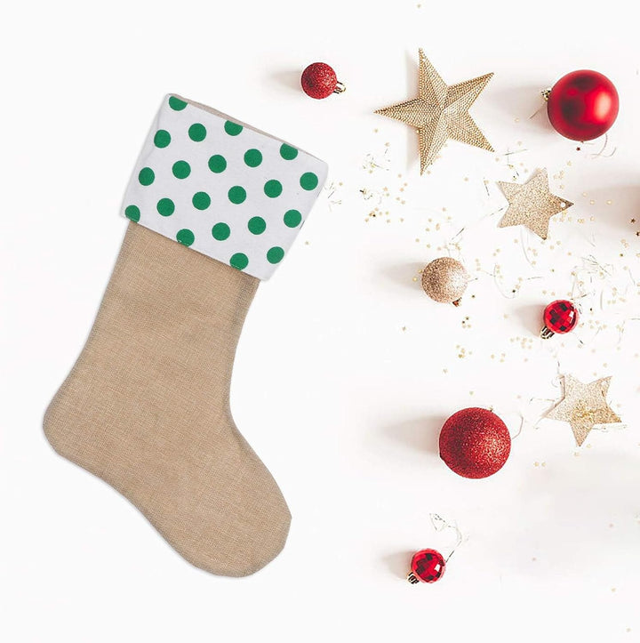 JiJiRuDU Sackleinen Weihnachtsstrumpf Weihnachten Socken Sackleinen Geshenkbeutel Weihnachtsdekorati