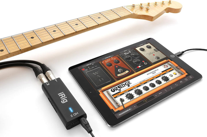 IK Multimedia iRig HD 2 - Schnittstelle für Gitarre, 96 kHz mit 24-Bit-A / D-Umwandlung, überragende