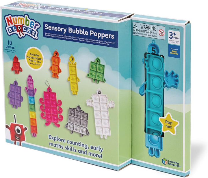 Learning Resources Numberblocks Blasen-Popper, 10 Popper mit Schlüsselanhänger, Sensorisches und Ant