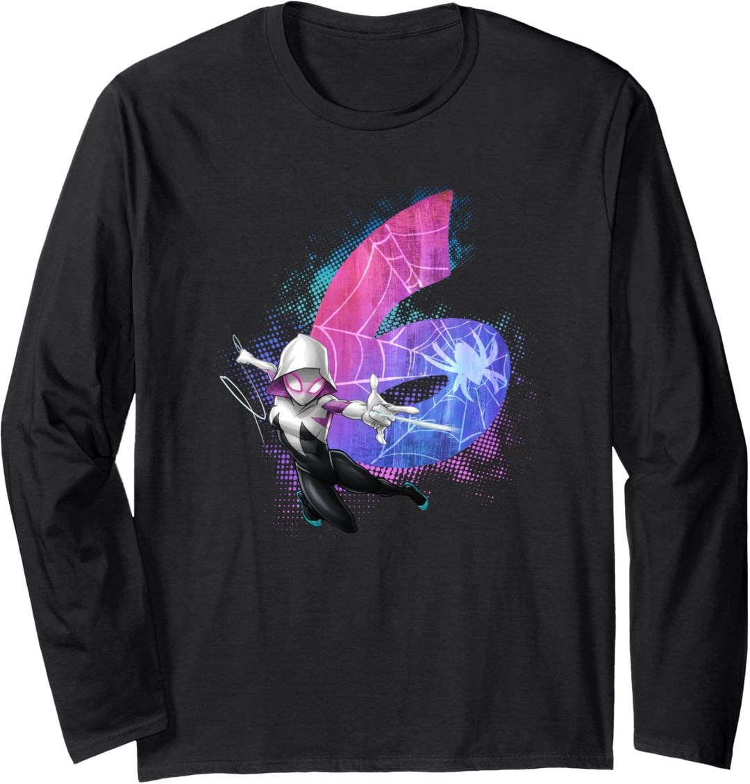 Marvel Ghost-Spider Gwen Stacy 6th Birthday Graphic Langarmshirt