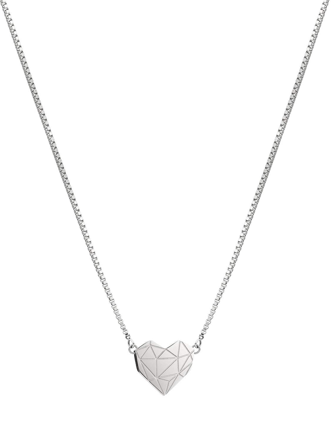 LIEBESKIND BERLIN Damen-Collier Edelstahl Silber Single, Silber Single