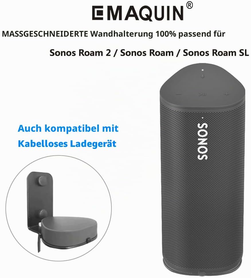 Wandhalterung für Sonos Roam/Sonos Roam SL Lautsprecher(Kompatibel mit Sonos Roam und Sonos Roam SL,