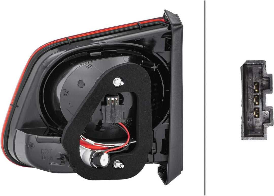 HELLA 2SA 009 692-091 Heckleuchte - Glühlampe - weiss/rot - innerer Teil - links - für u.a. VW Tigua