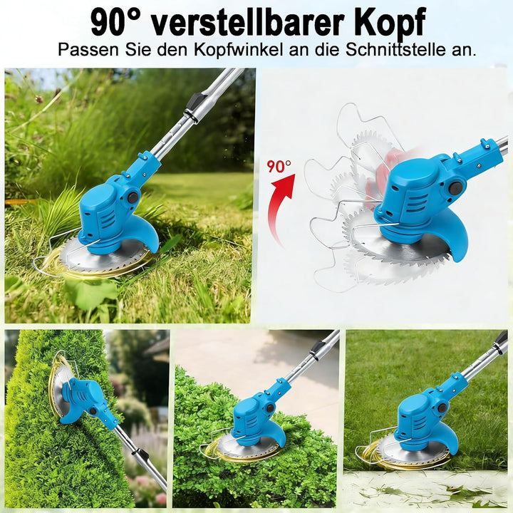 Akku Rasentrimmer für Makita 18V Akkus,4-in-1 Elektrischer Freischneider &amp; Motorsense mit 2X 2.0Ah B
