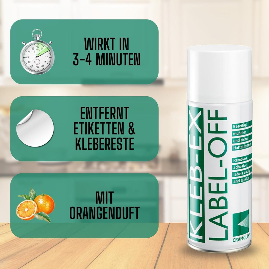 KLEB-EX 400ml Spraydose - Kleberlöser und Etikettenlöser - ITW Cramolin - 1341611 - Klebex - Etikett