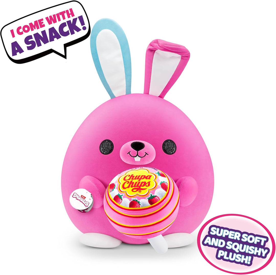 Snackles Series 1 Wave 2 Bunny (Chupa Chups), Surprise Medium Plush, Ultra Soft Plush, 35 cm, Collec