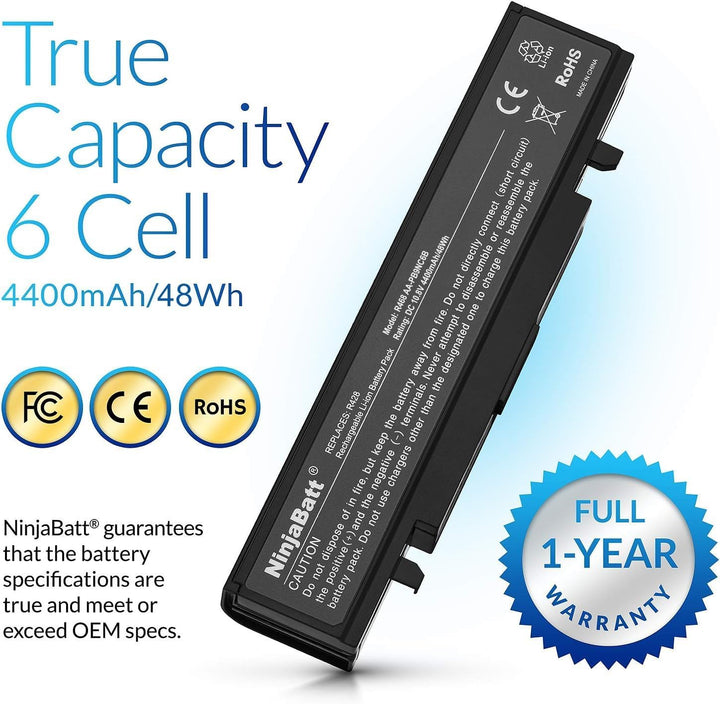 NinjaBatt Akku Samsung AA-PB9NC6B AA-PB9NS6B für Serie 3 und R-Series R730 R540 AA-PB9NC6W R530 R780