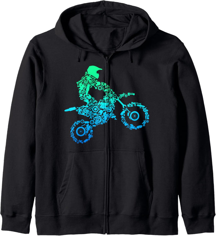 Motocross Enduro Supermoto Bike Dirt Biker Geschenk Kapuzenjacke
