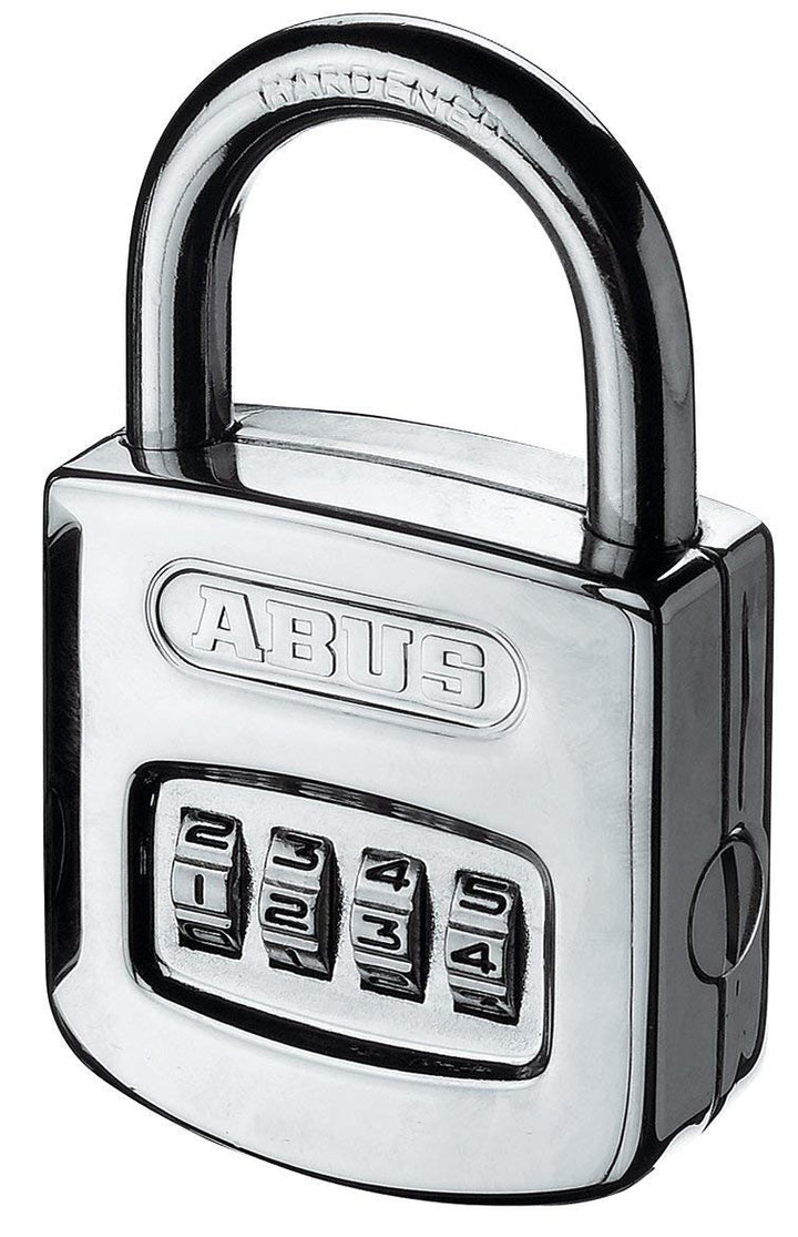 ABUS Zahlenschloss 160/50 - Vorhängeschloss in hochglanz-verchromter Optik - mit individuell einstel