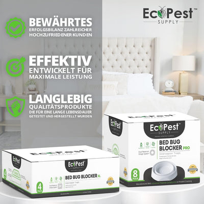 ECOPEST Bettwanzen Detektor – 12er Pack | Bettwanzenfalle Bed Bug Blocker (Pro) | Bettwanzen Test (S