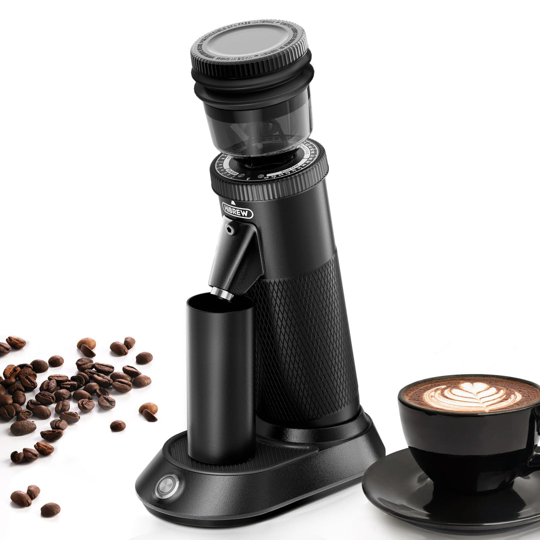 HIBREW G5 Kaffeemühle Kegelmahlwerk, Espressomühle, Einzelbehälter, Aluminiumgehäuse, 36 einstellbar