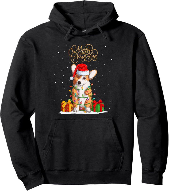 Welsh Corgi Pembroke Merry Christmas Xmas Weihnachts Corgi Pullover Hoodie