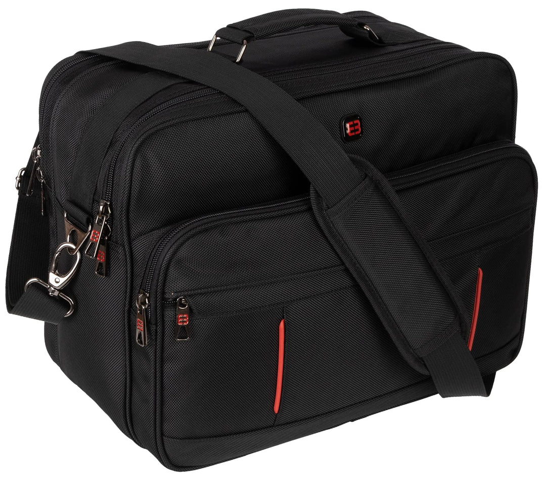 EAAKIE Arbeitstasche Umhängetasche Flugbegleiter Tasche Herrentasche Schwarz XXL