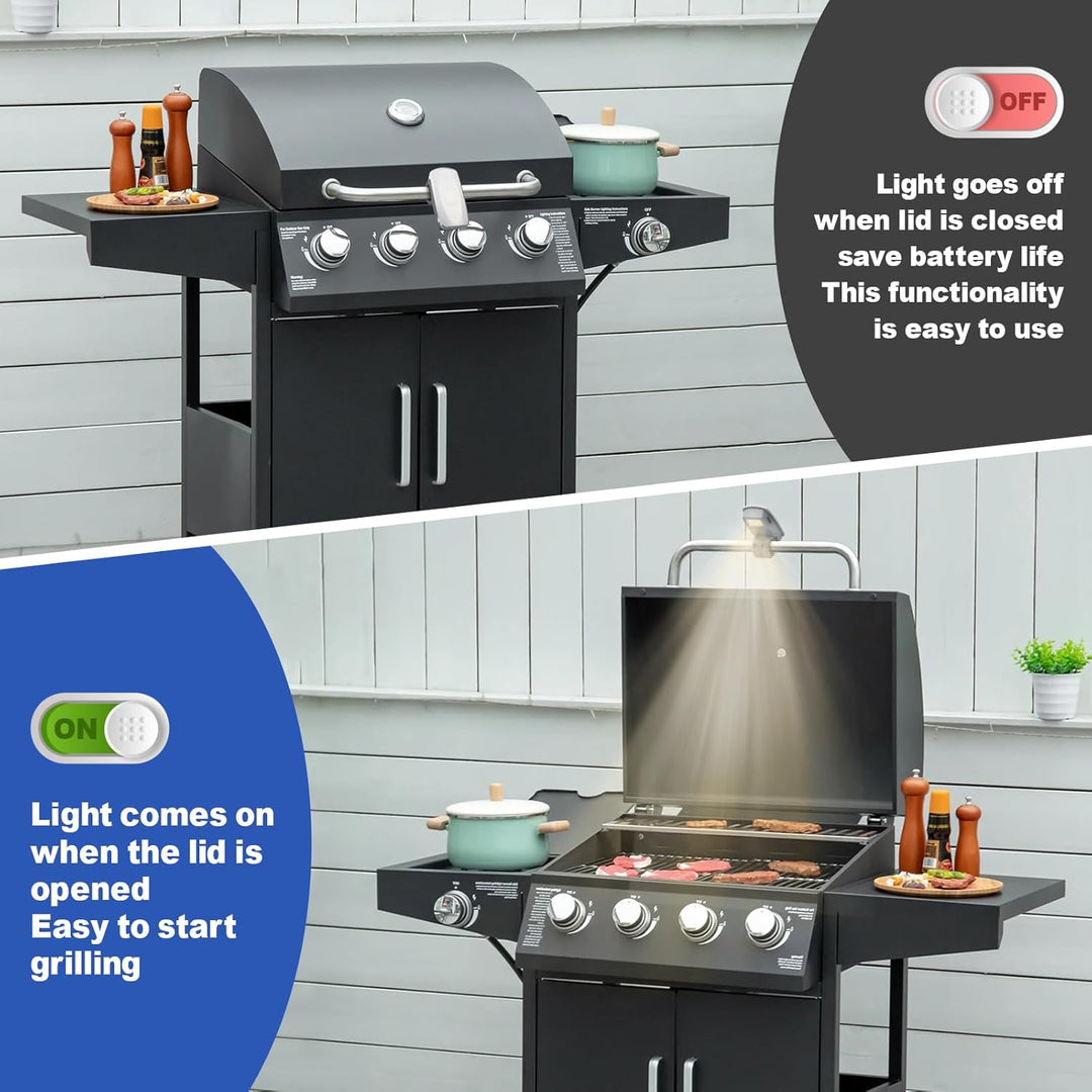 BBQ Grill Light Outdoor,Grill Zubehör für Outdoor Grill für Weber Grill Zubehör - Grau