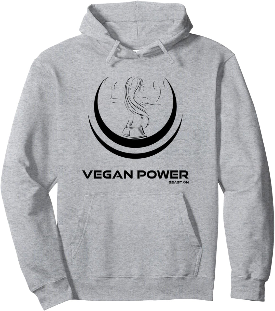 Vegan Power Veganer Vegetarier Gym Motivation Fitness Design Pullover Hoodie