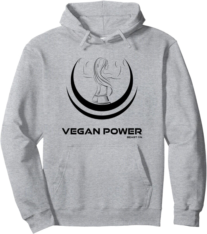 Vegan Power Veganer Vegetarier Gym Motivation Fitness Design Pullover Hoodie