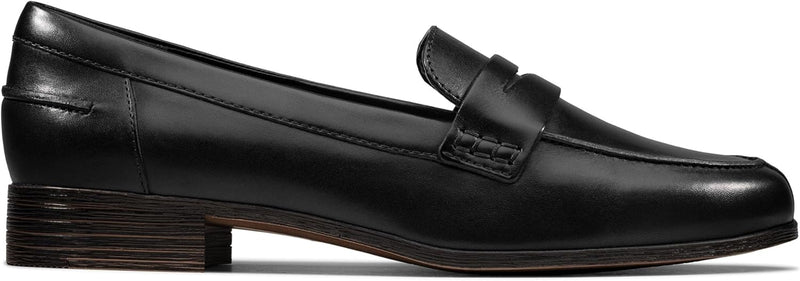 Clarks Damen Hamble Loafer 37 EU Black Leather, 37 EU Black Leather