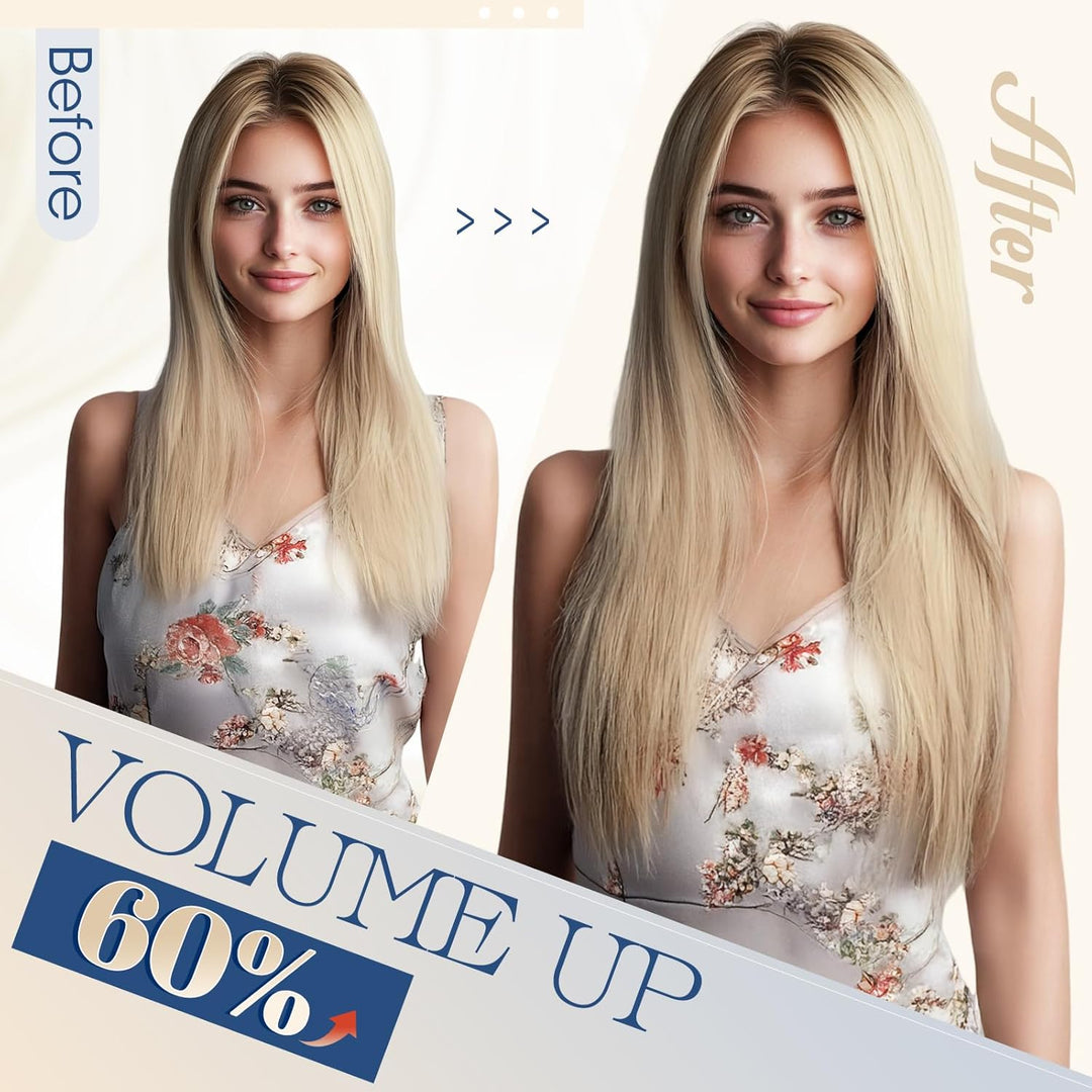 Elailite Extensions Bondings Echthaar 200 Strähne 60cm #60 Platinblond, U Tip Hair Extensions Kerati