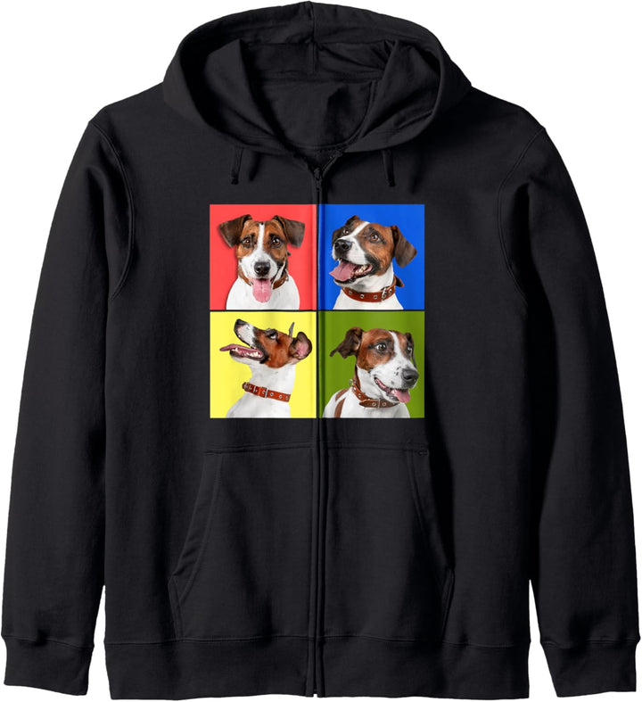 Jack Russel Pop Art Aesthetische Art Fotografie Kapuzenjacke