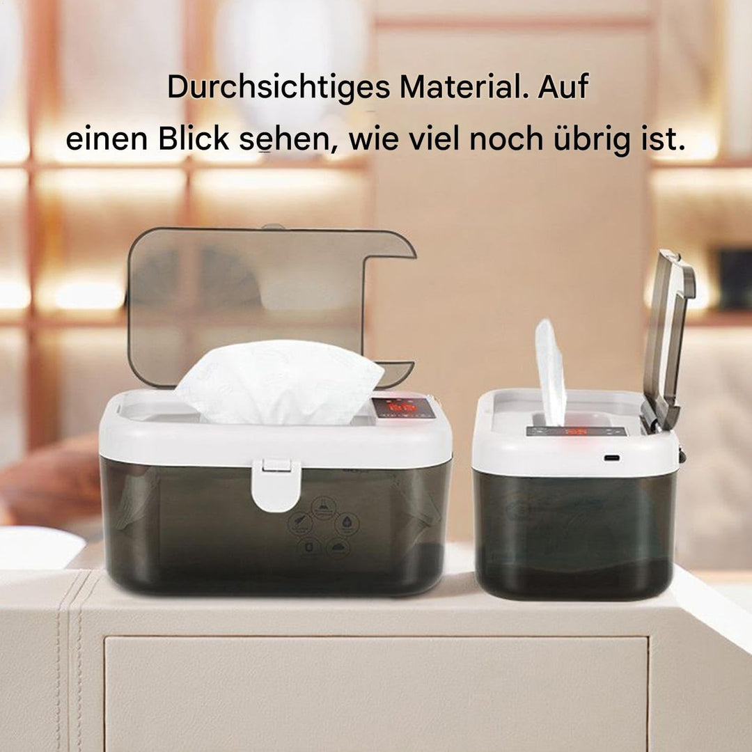 Feuchttuchwärmer Für Baby,Feuchttuch-Wärmer Spender Mit LED-Beleuchtung Für Unterwegs - Schnellwärme